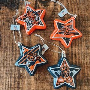 Chicago Bears Star Shatterproof Christmas Ornaments